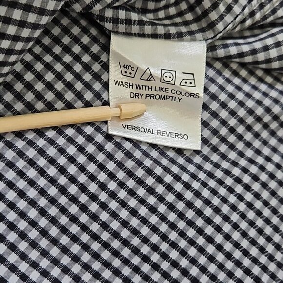 Ben Sherman Shirt Men's Large 16 32-33 Grey Check Long Sleeve Button Up EUC LN - Picture 7 of 15